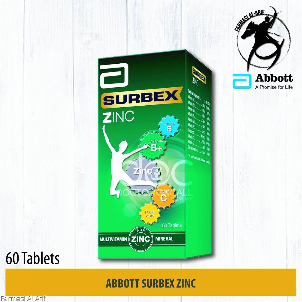 Abbott Surbex Zinc 60 tablets